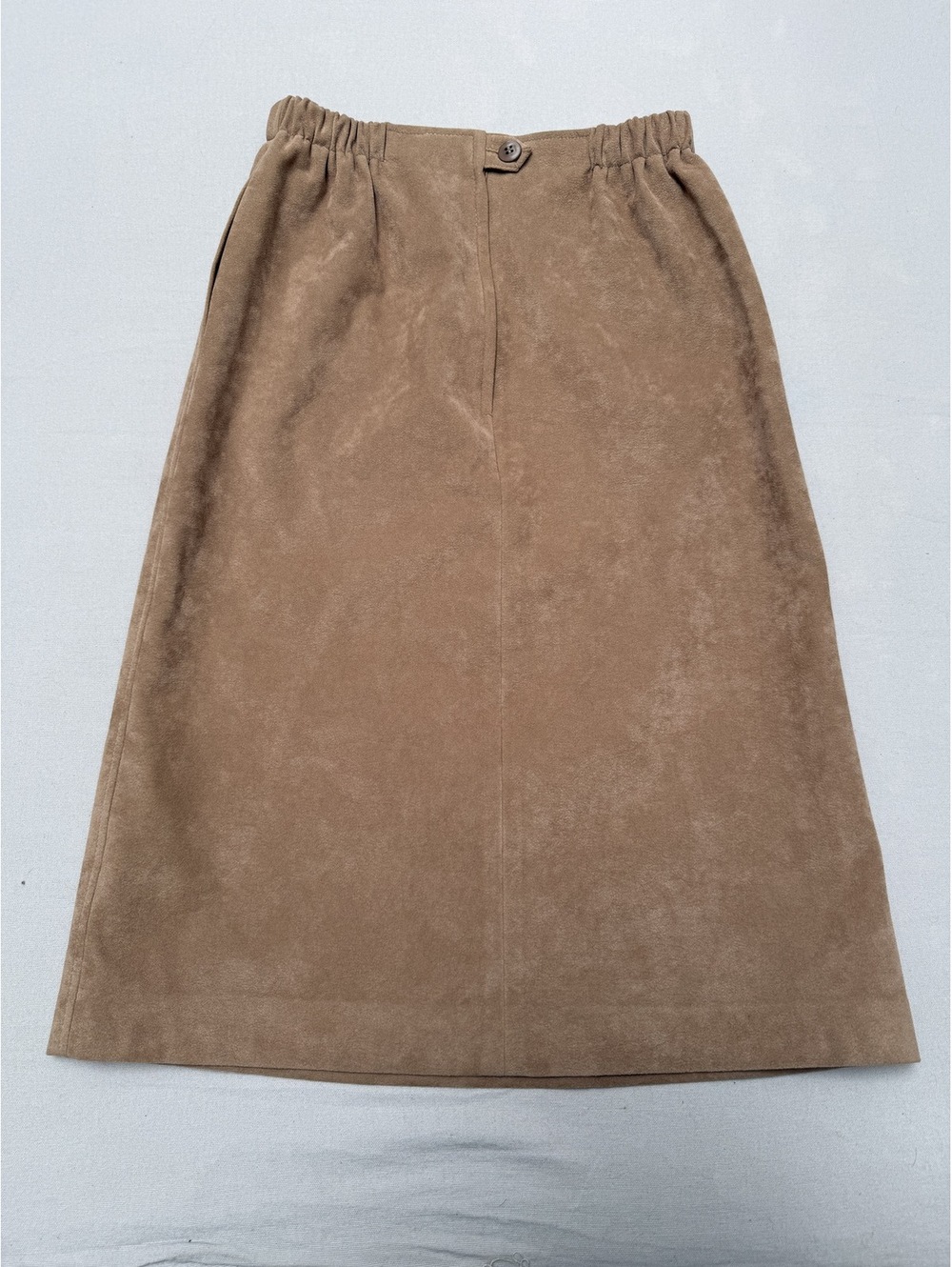 Vintage Samuel Robert Tan Suede Pencil Skirt 27 x 12.5 - 8